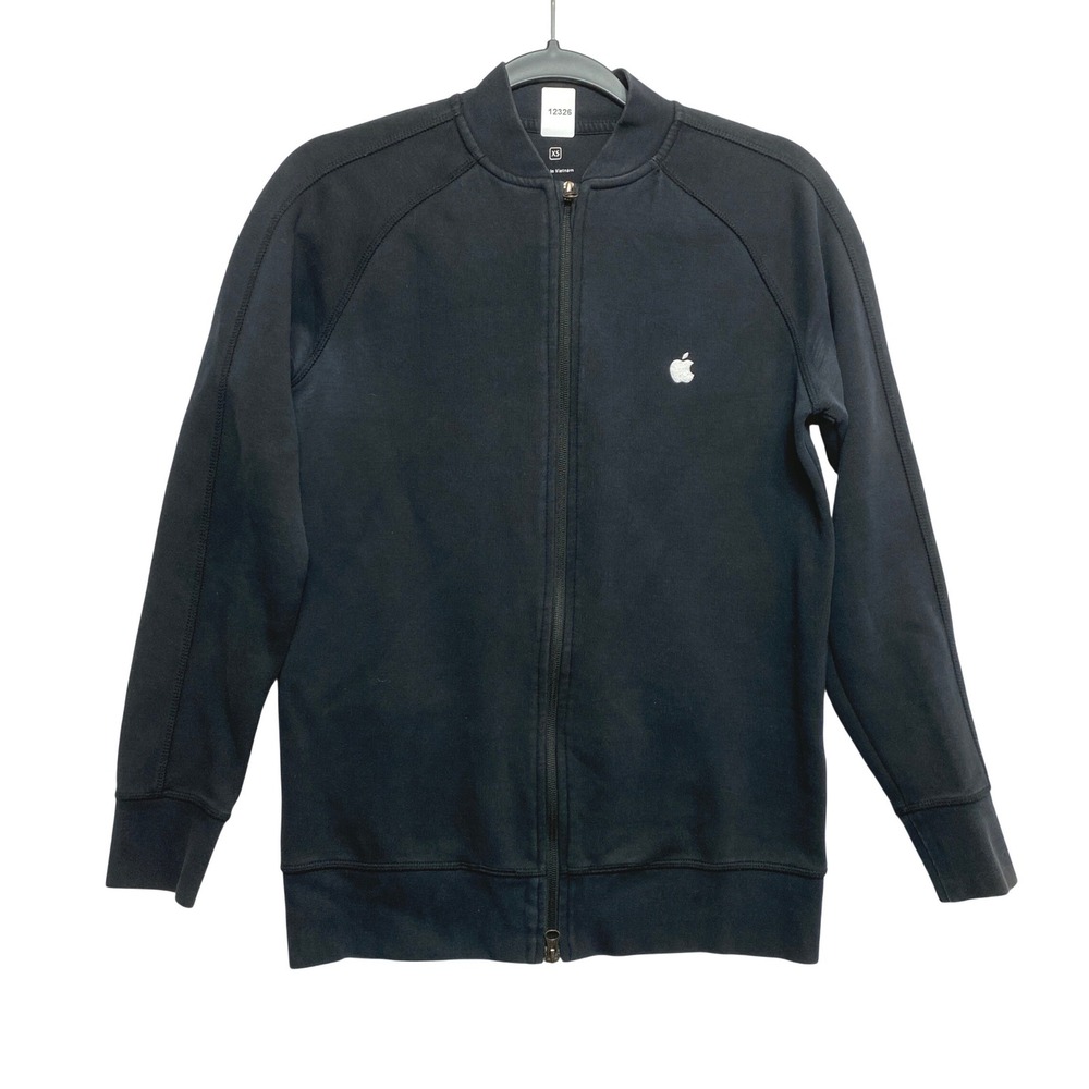 Apple Jacket Unisex XS Black Bomber Full Zip Employee Exclusive Logo